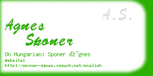 agnes sponer business card